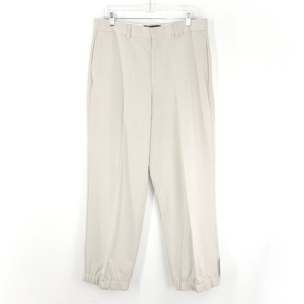 New ASOS Design Mens 34x32 Beige Tailored Jogger Pants Stretch Tapered NWT
